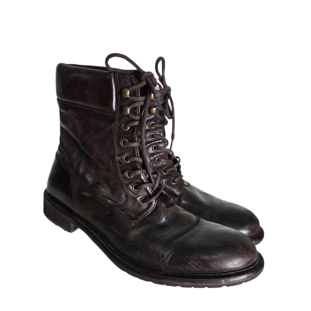 Johnston & Murphy Shearling Boots Brown Leather Lined JM 1850 Lofting 10.5 Italy